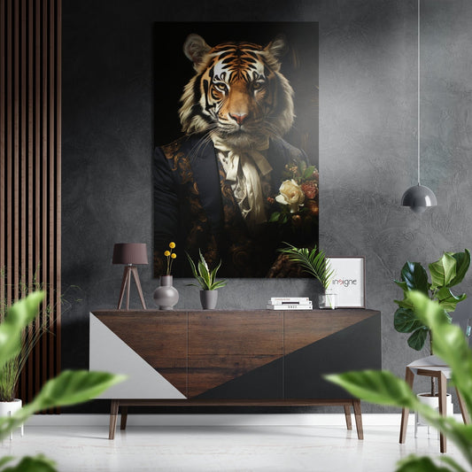 Mr. Tiger Brushed Aluminum Dibond Wall Art