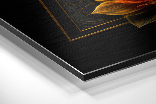 Lotus Brushed Aluminum Dibond Wall Art