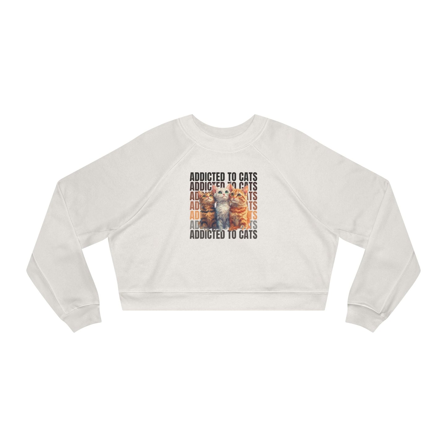 Addicted to Cats Cropped Pullover