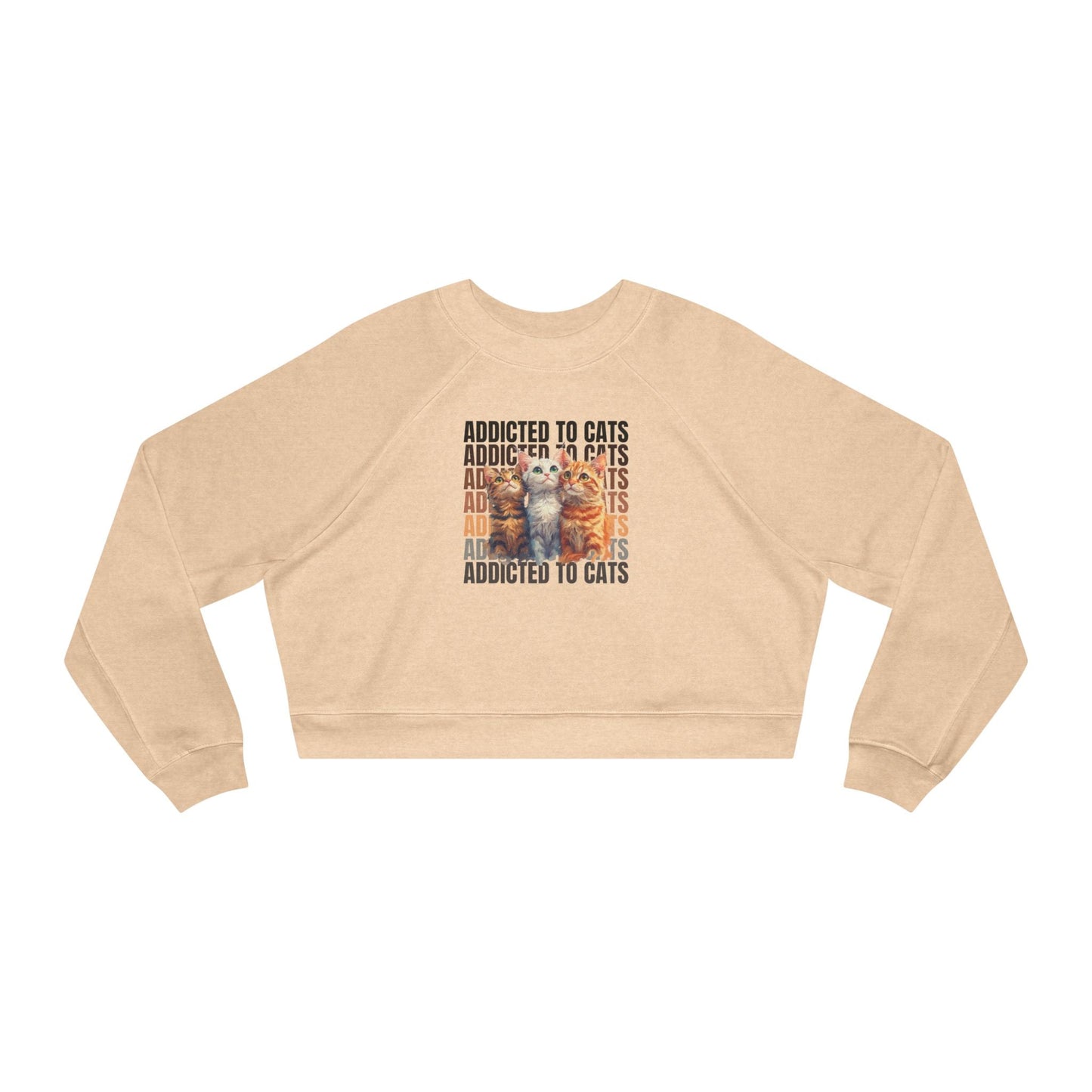 Addicted to Cats Cropped Pullover