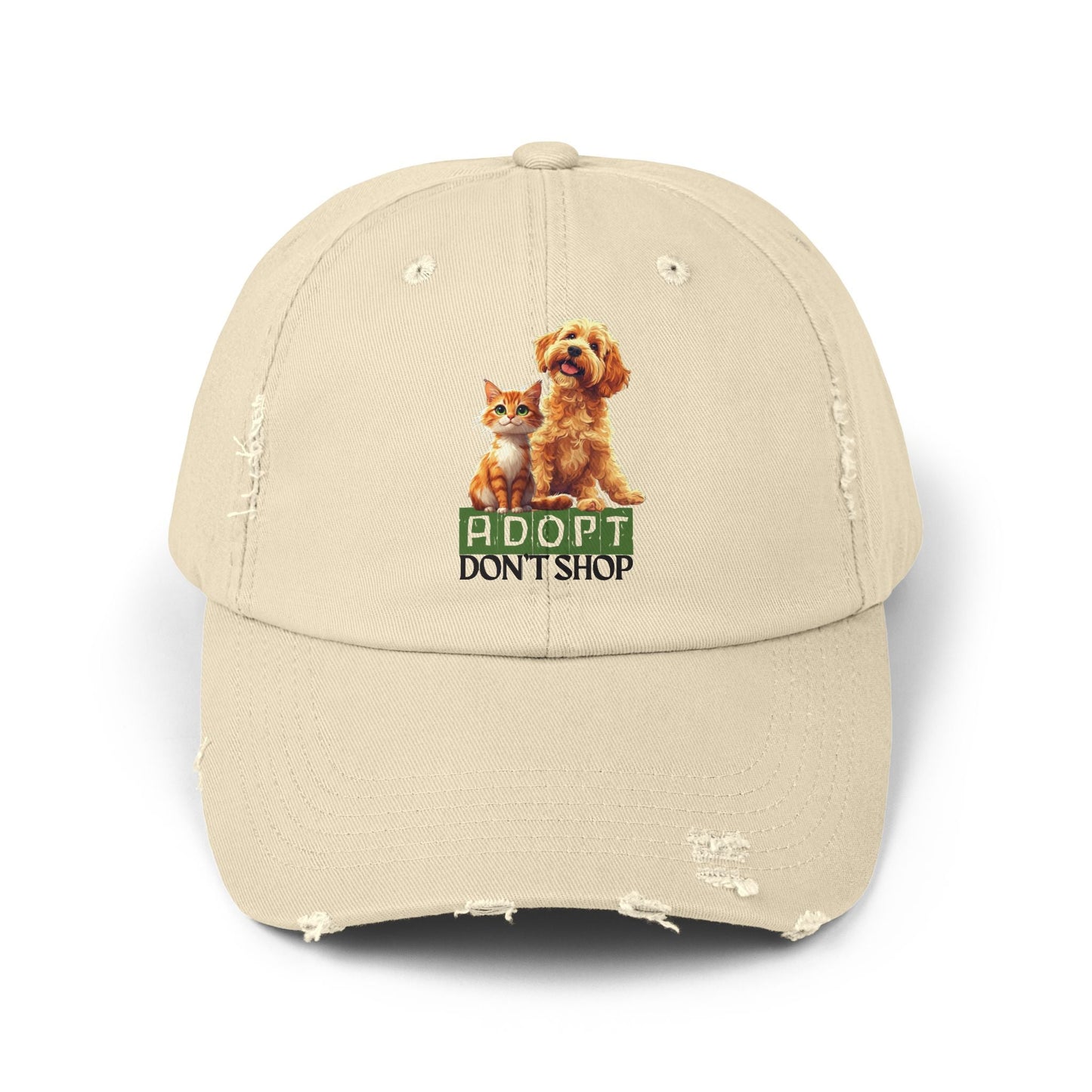 Adopt Don’t Shop Distressed Cap for Pet Lovers