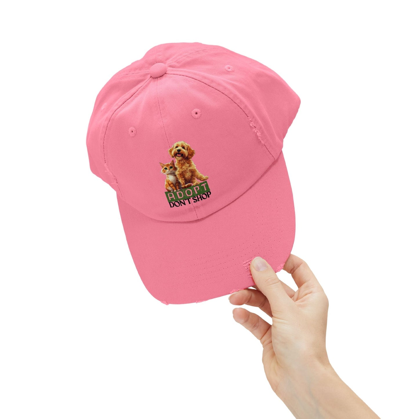 Adopt Don’t Shop Distressed Cap for Pet Lovers