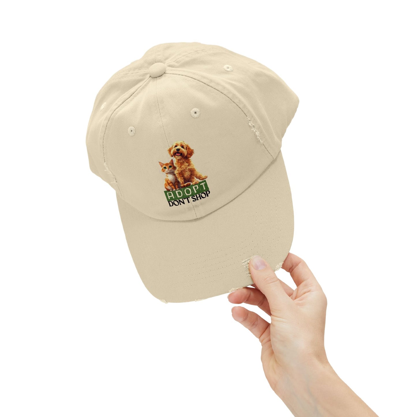 Adopt Don’t Shop Distressed Cap for Pet Lovers