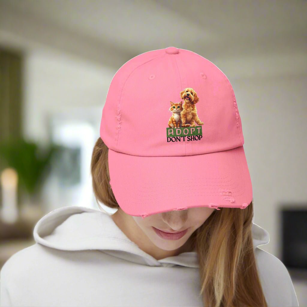 Adopt Don’t Shop Distressed Cap for Pet Lovers