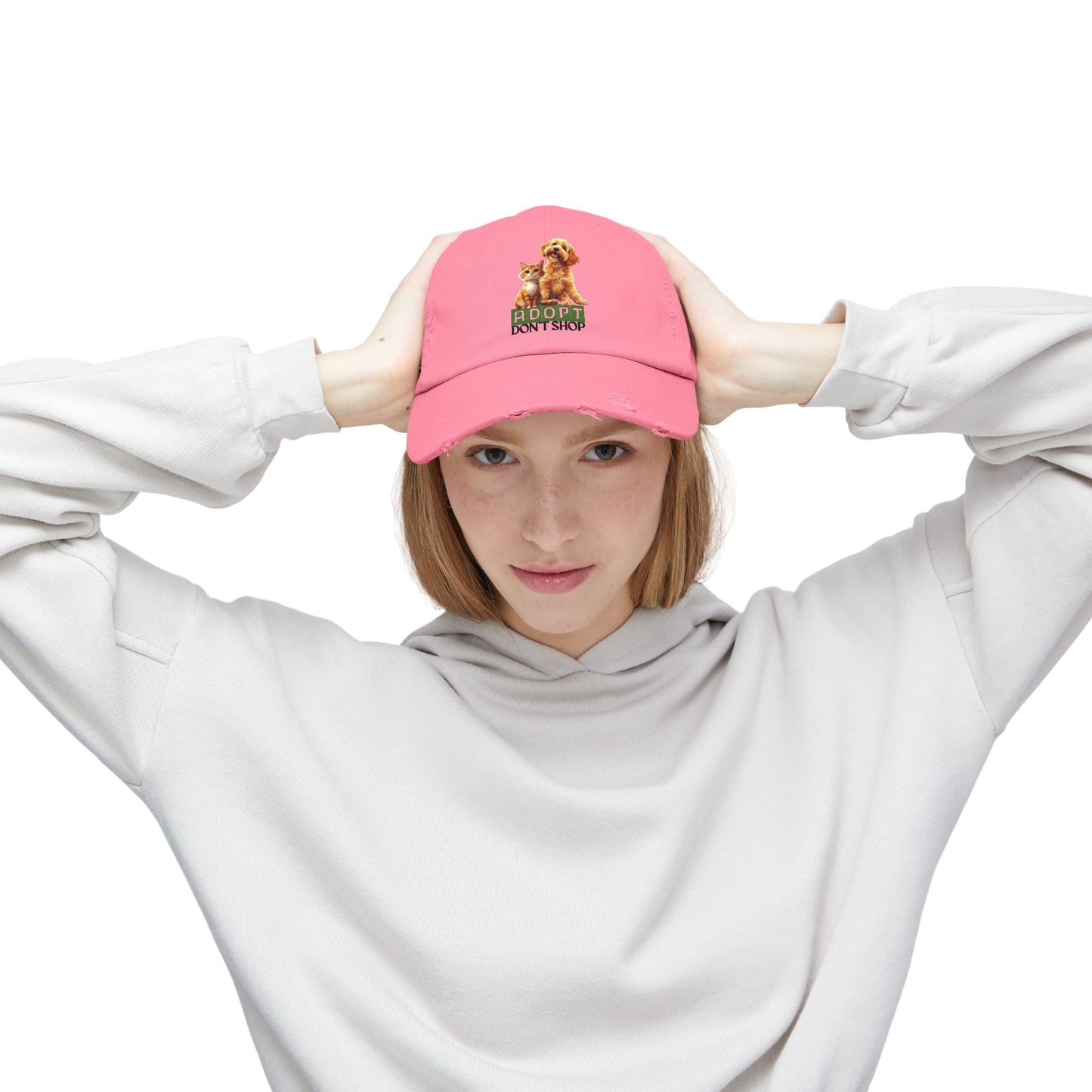 Adopt Don’t Shop Distressed Cap for Pet Lovers