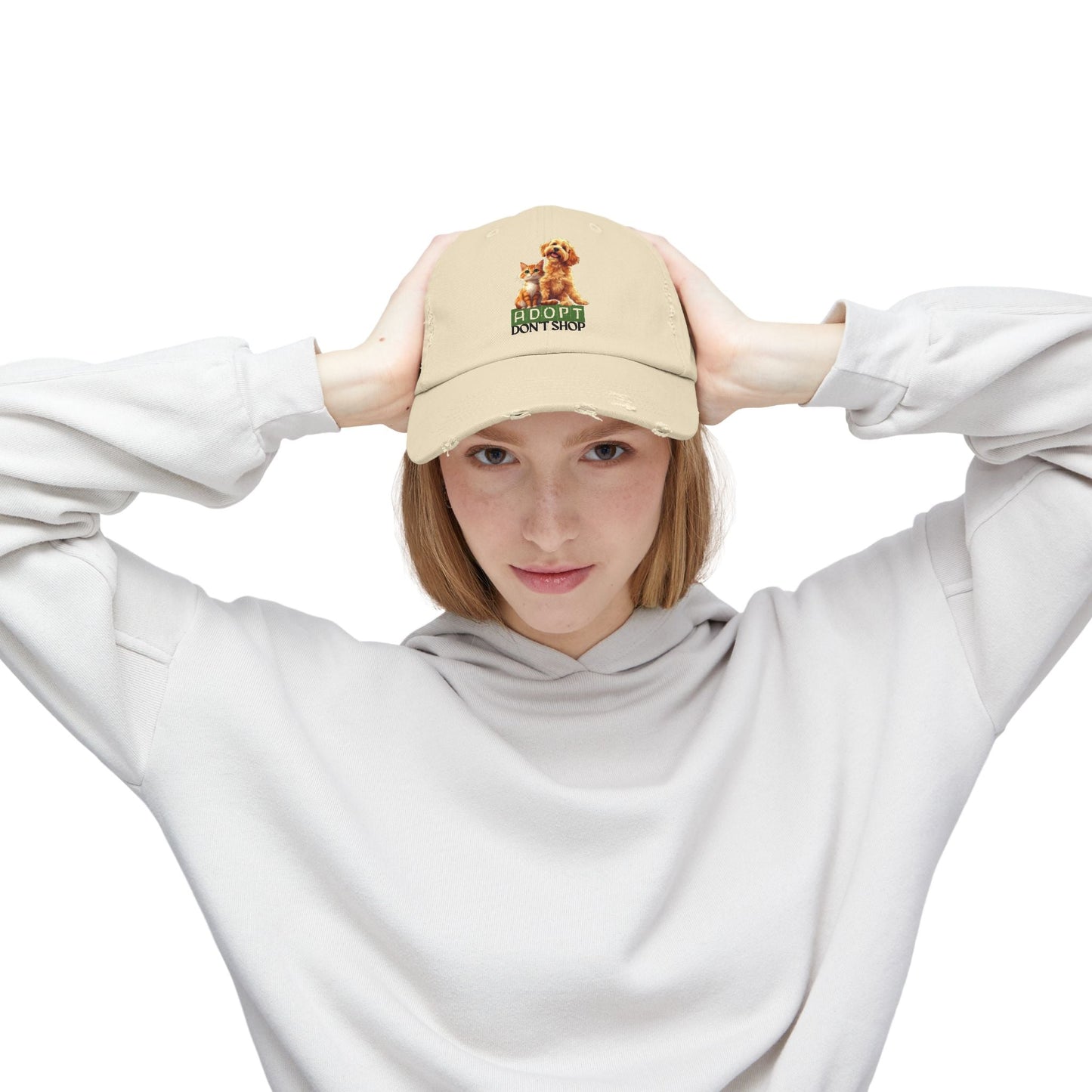 Adopt Don’t Shop Distressed Cap for Pet Lovers