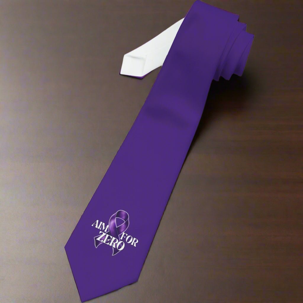 Aim for Zero Epilepsy Awareness Necktie