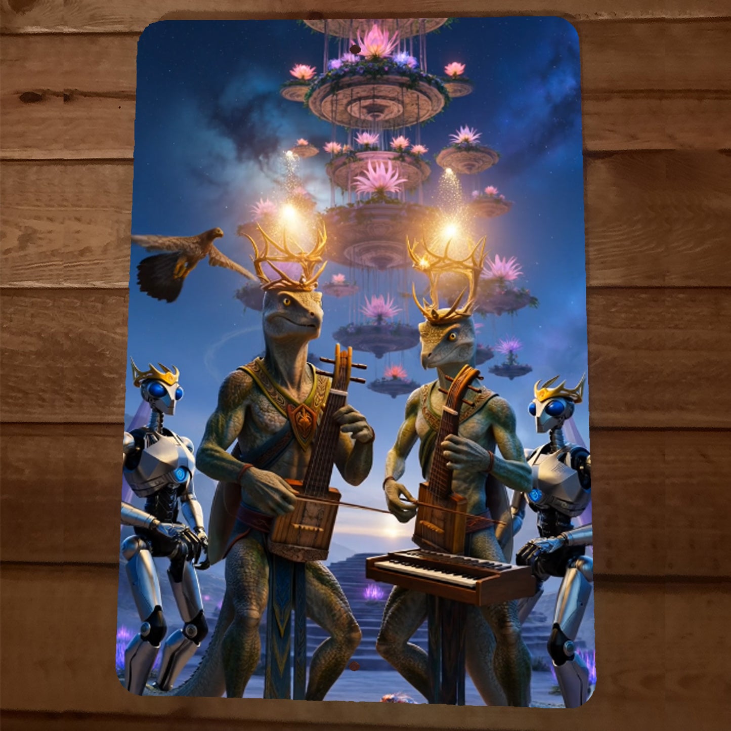 5th Dimension Alien Band Musicians Artwork 8x12 Metal Wall Sign #16