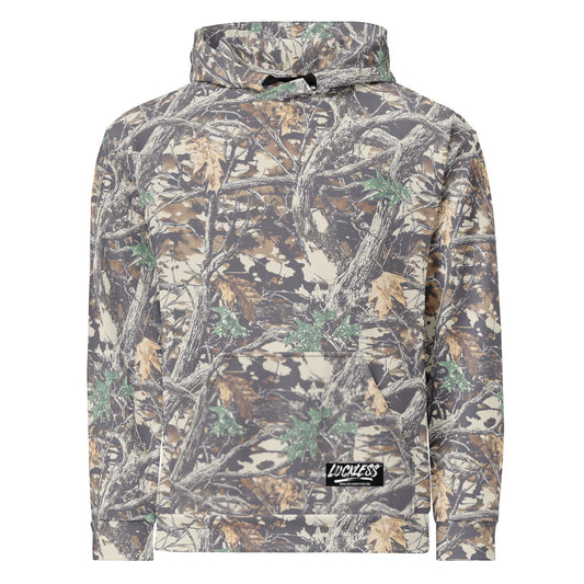 Faded Camouflage Wide String Hoodie