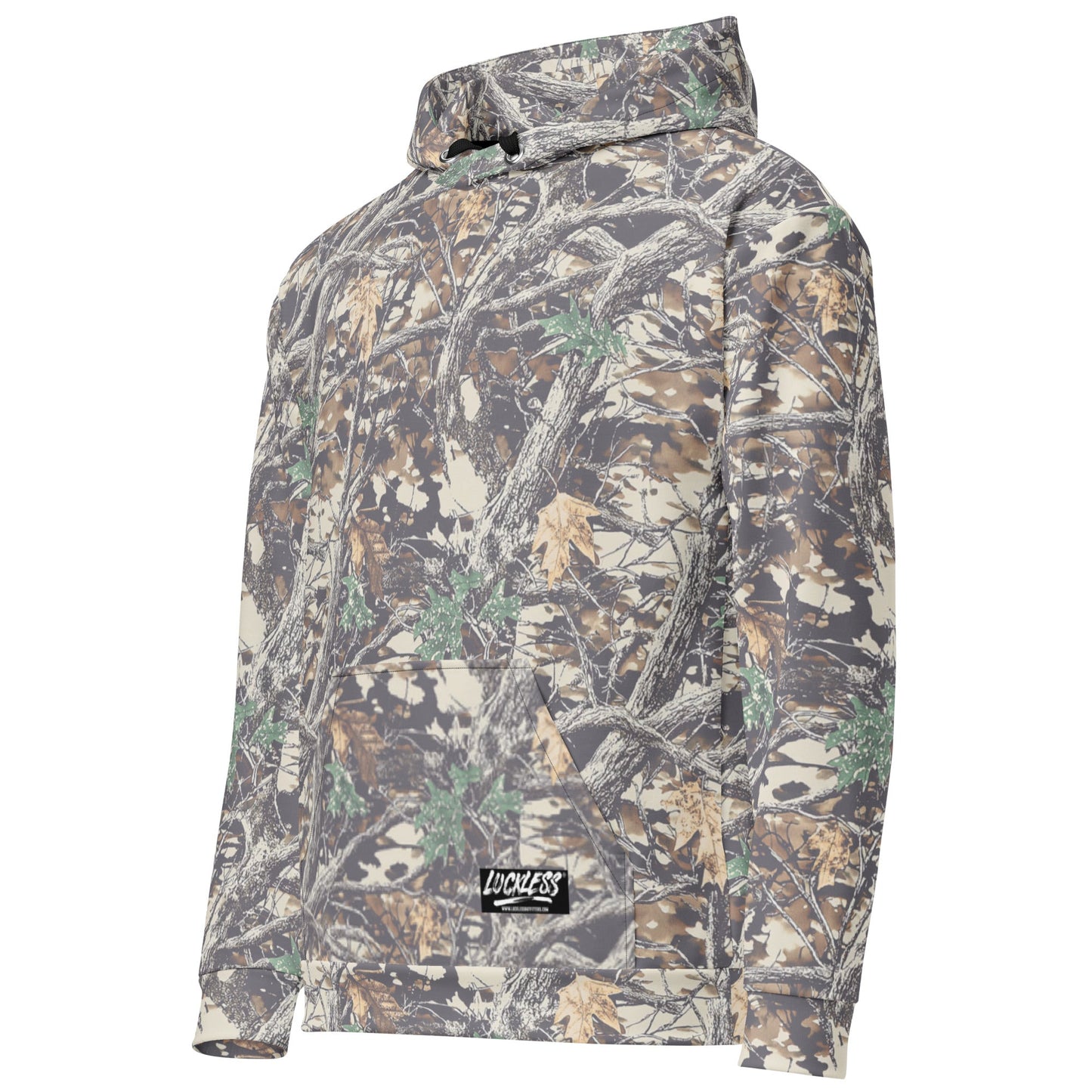 Faded Camouflage Wide String Hoodie