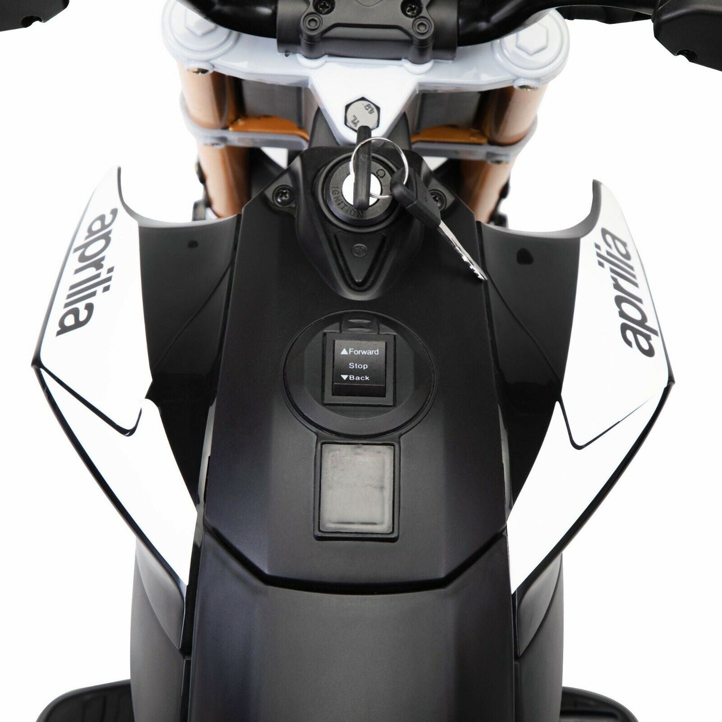 Aprilia Licensed Electric Kids Ride-On Motorcycle with Training Wheels - 12V Battery Powered