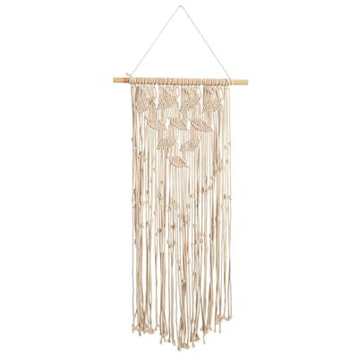 30" Boho Chic Waterfall Leaf Design Macrame Wall Art Décor