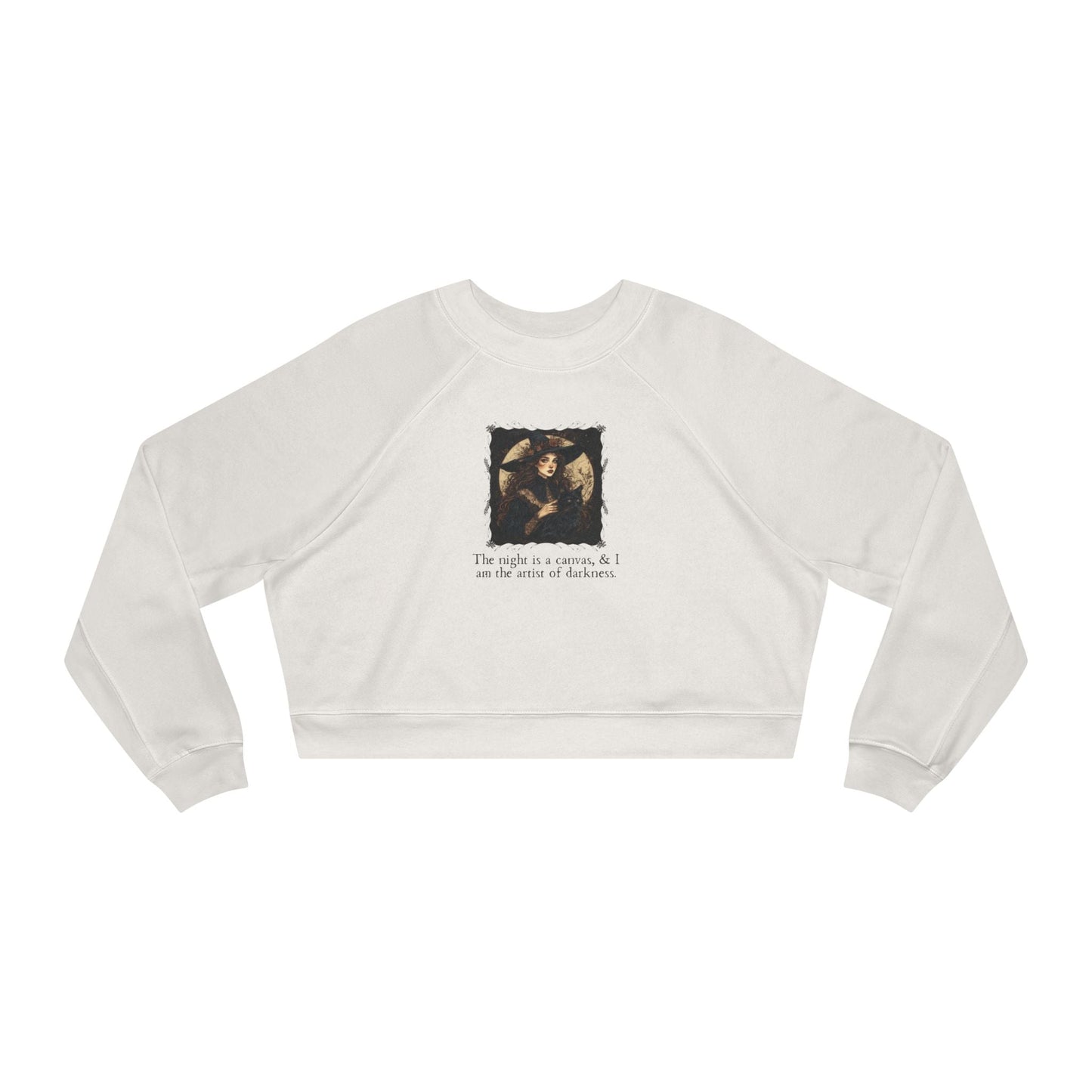 Artist of Darkness Women's Cropped Pullover - Stylish Fleece Sweatshirt