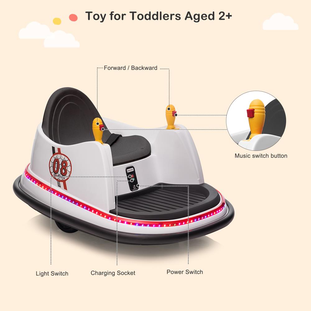 ASTM-certified Electric 6V Ride On Bumper Car for Kids with Remote Control