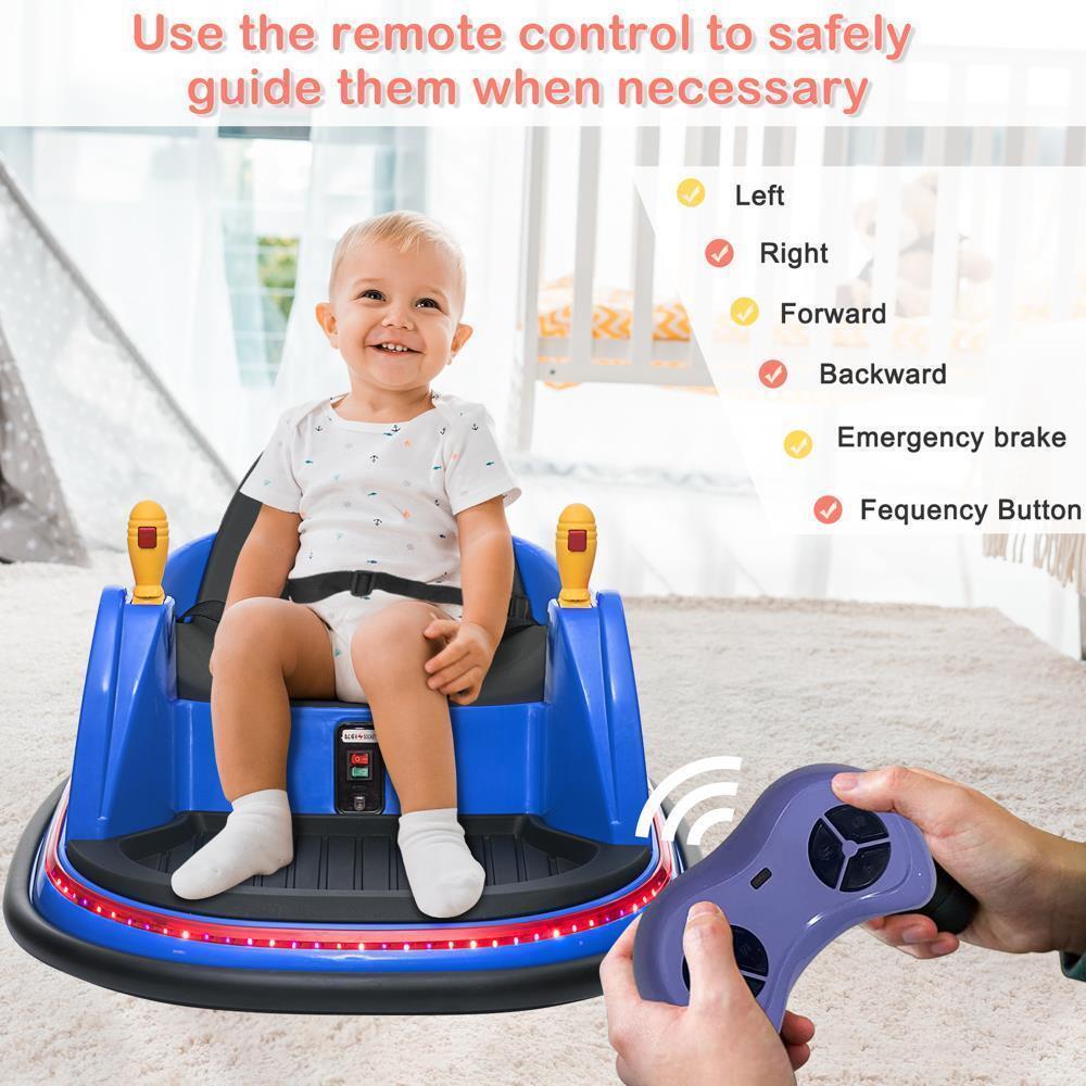 ASTM-certified Electric 6V Ride On Bumper Car with Remote Control for Kids in 2 Color Options