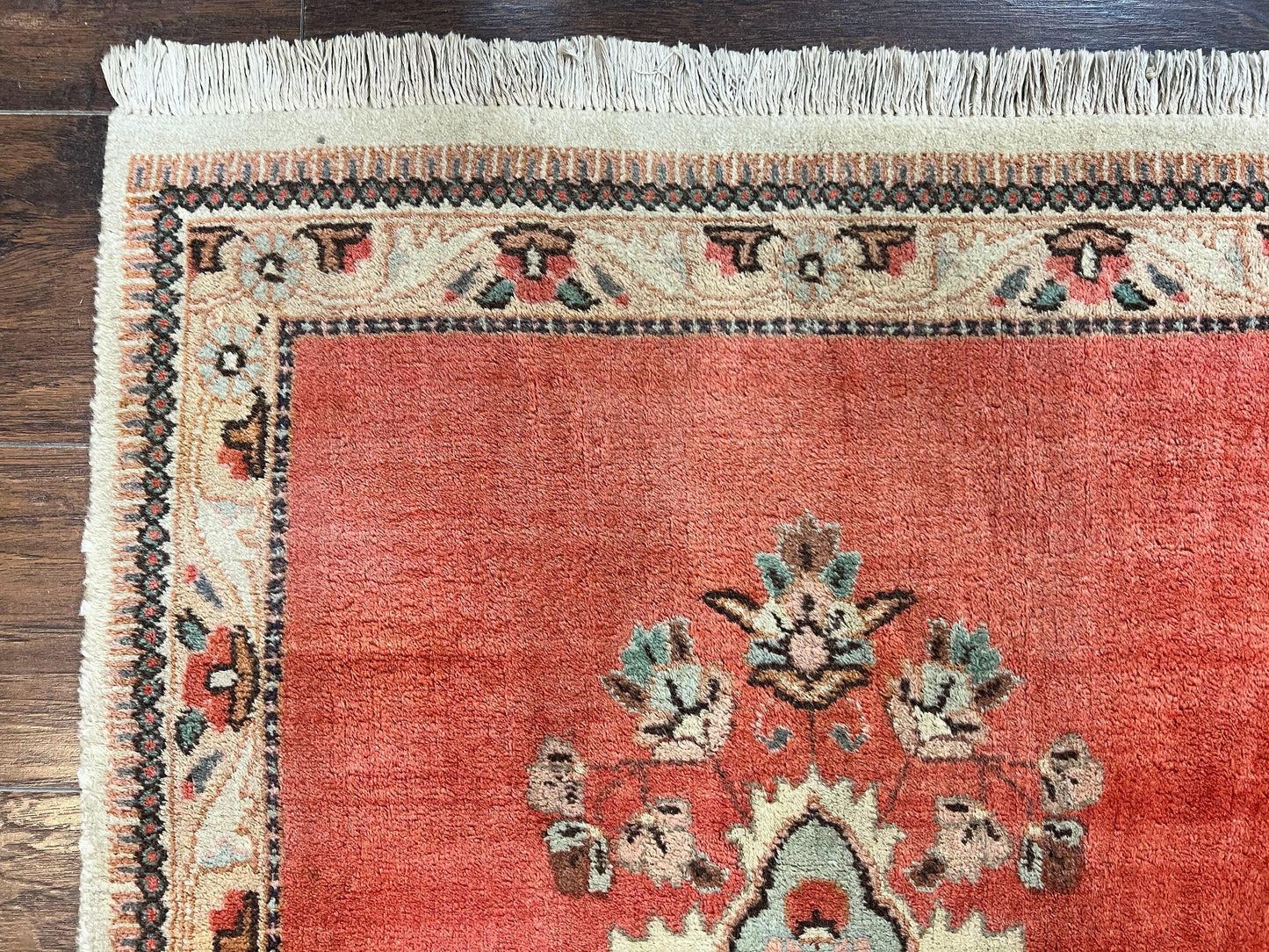 Persian Tabriz Runner Rug 3 x 12, Open Field, Terracotta