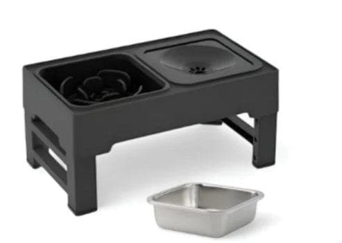 Dog Double Bowls Stainless Stand Adjustable Height Pets Feeding Dish Bowl Big Dog Elevated Food Water Feeders For Dogs  Pet Products