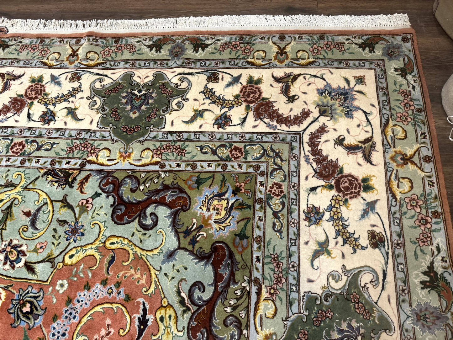 Palace Size Persian Tabriz Rug 12x17, Medallion Carpet, Fine 250 KPSI, Stunning