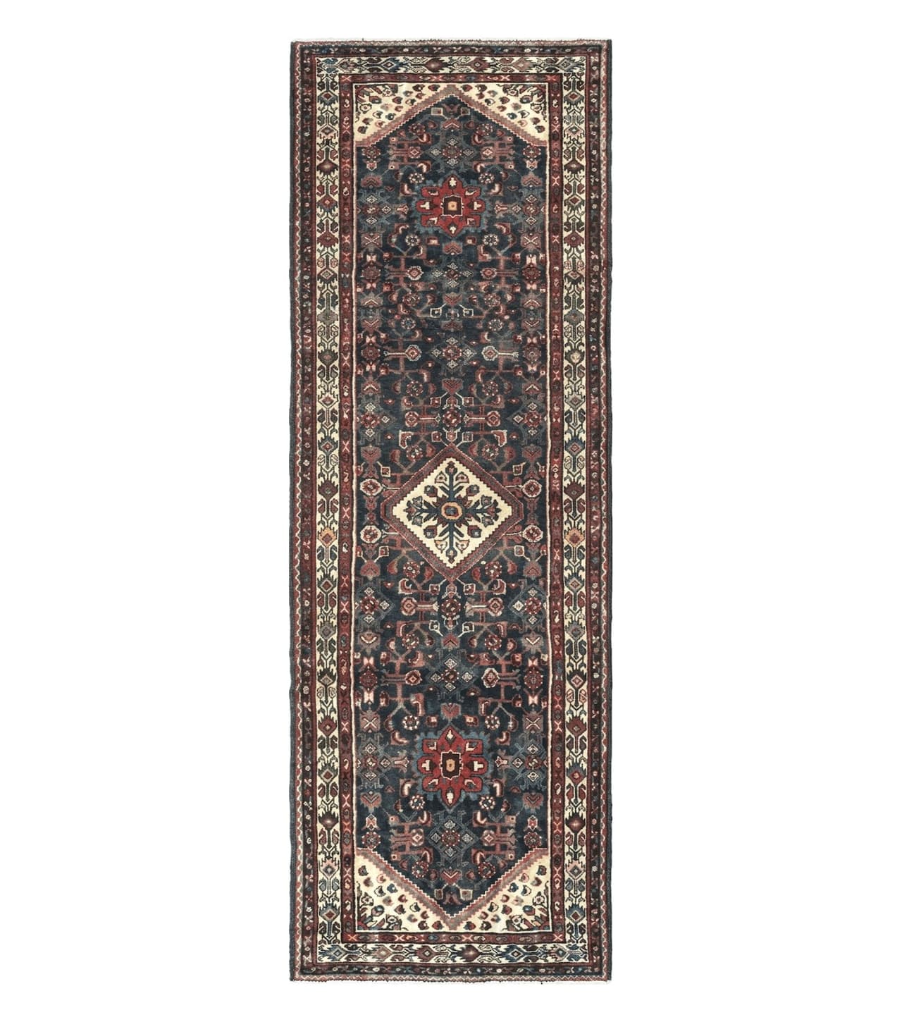 3' 6" X 10' 3" Antique Handmade Turkish Wool Runner Rug
