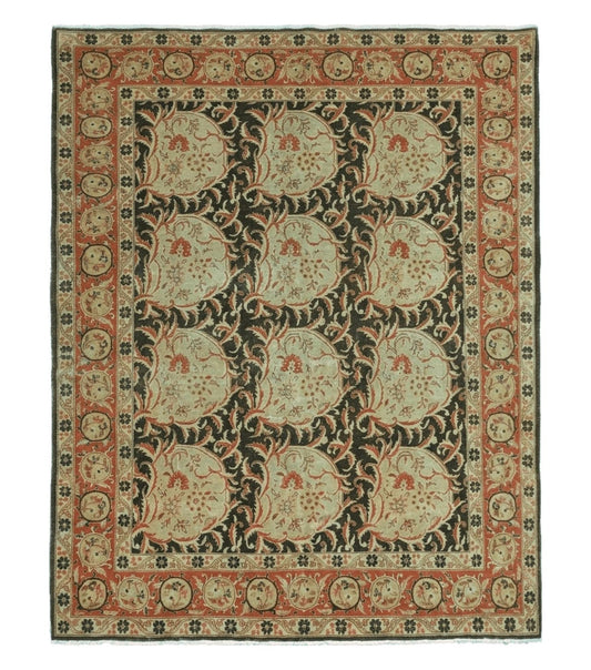 6' X 8' Vintage Handmade Pakistan Floral Oriental Wool Rug Details Organic Nice
