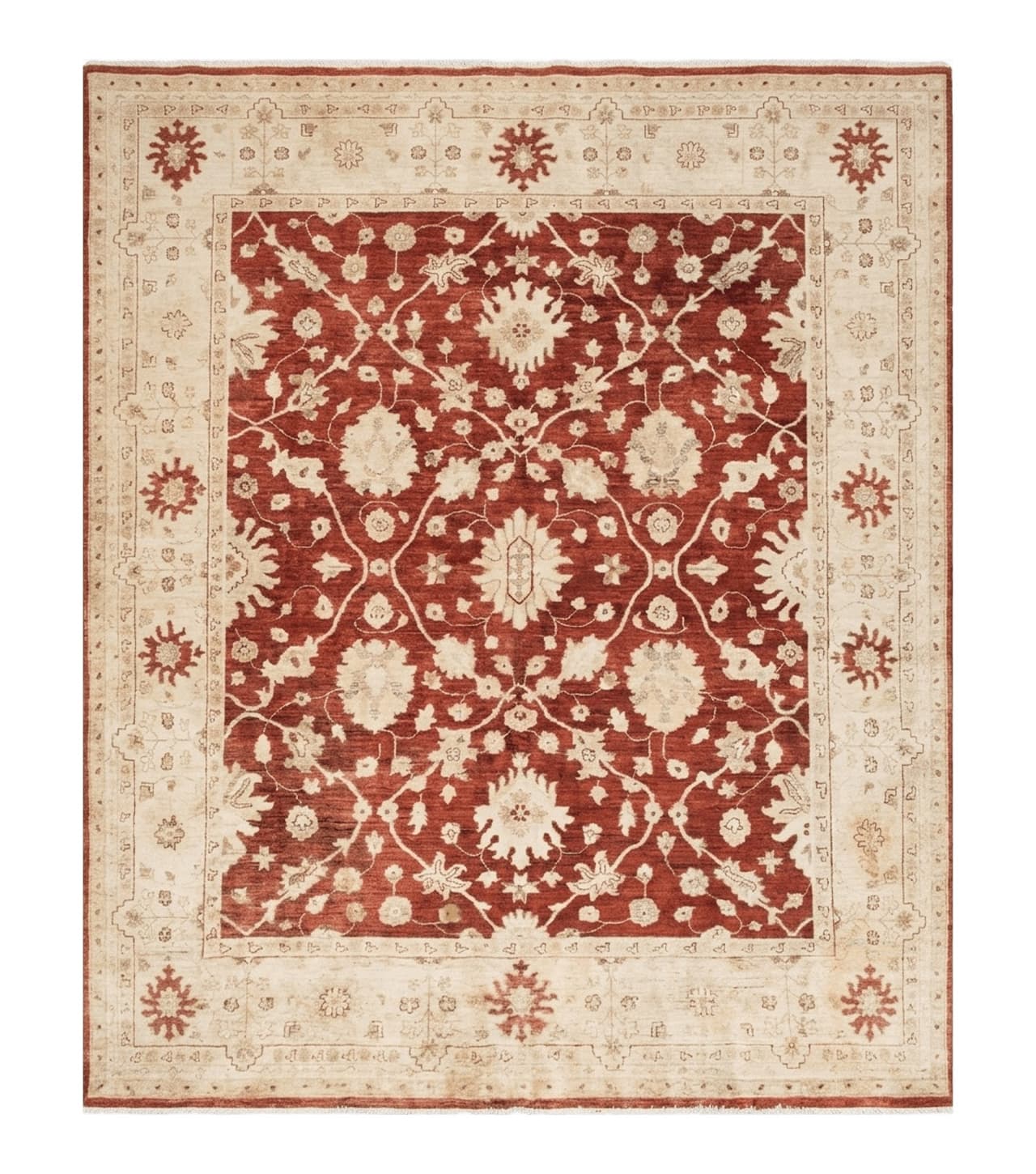 8' X 10' Handmade Peshawar Floral Oriental Wool Rug Hand Knotted Carpet Nice