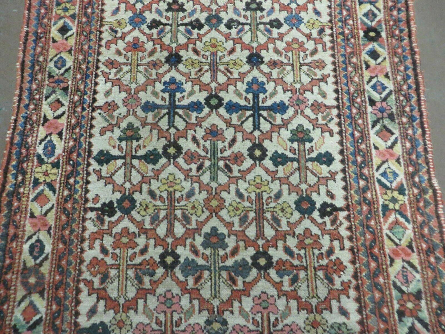 3' 3"X 10' Antique Handmade Caucasian Shirvan Wool Runner Rug Nice