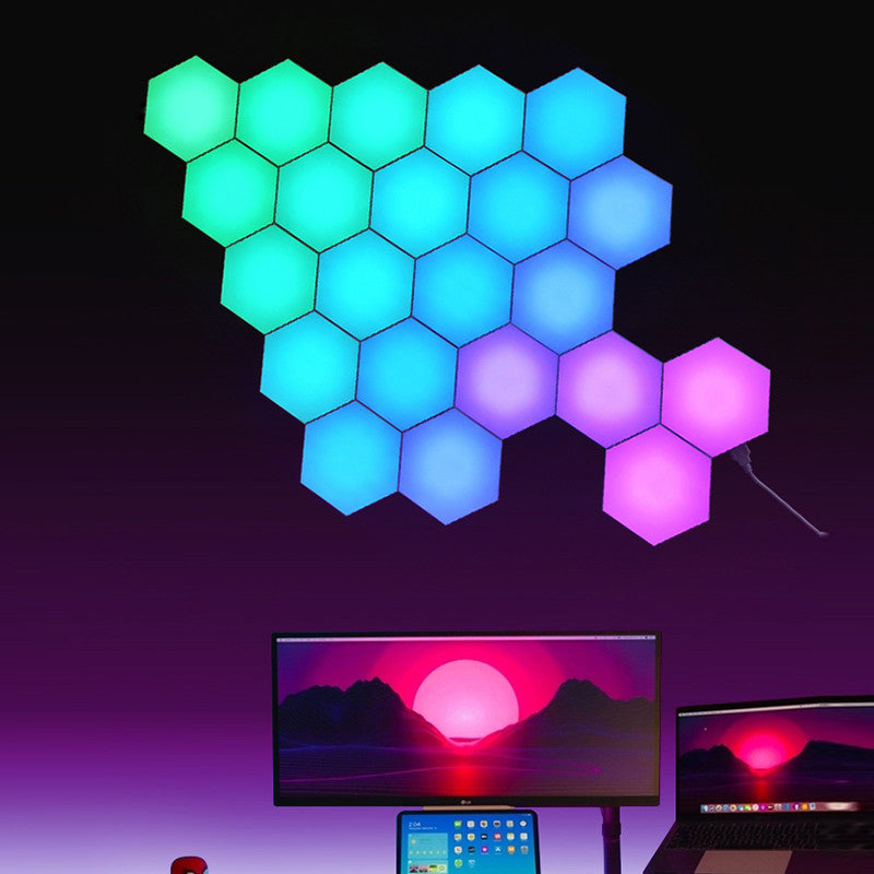 Quantum Induction Hexagon Wall Lights
