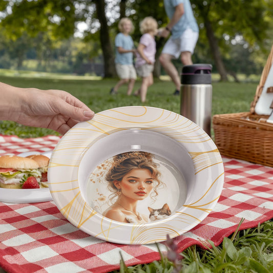 Beautiful Cat Lady Collectible Bowl