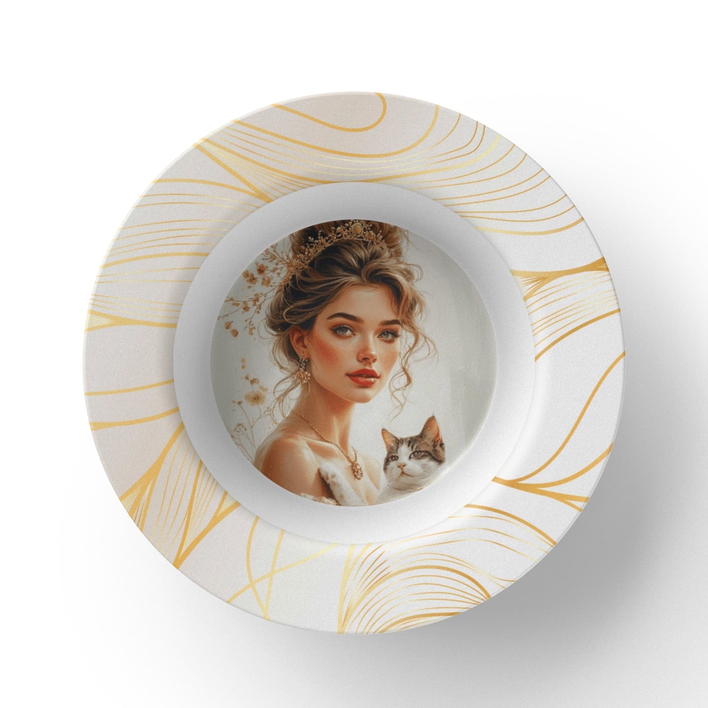 Beautiful Cat Lady Collectible Bowl