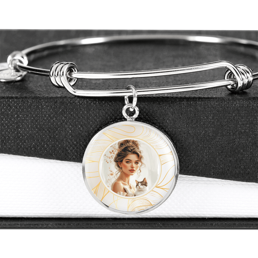 Beautiful Cat Lady Pendant Bracelet