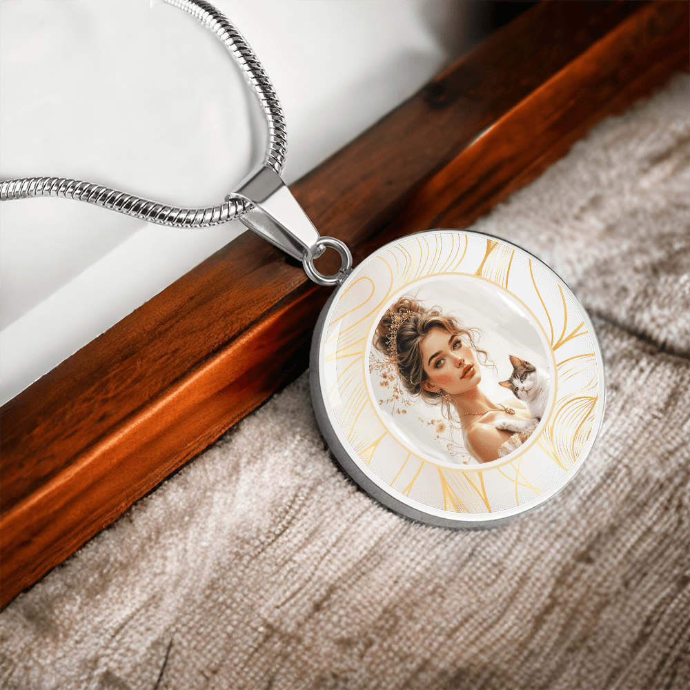 Beautiful Cat Lady Pendant Necklace
