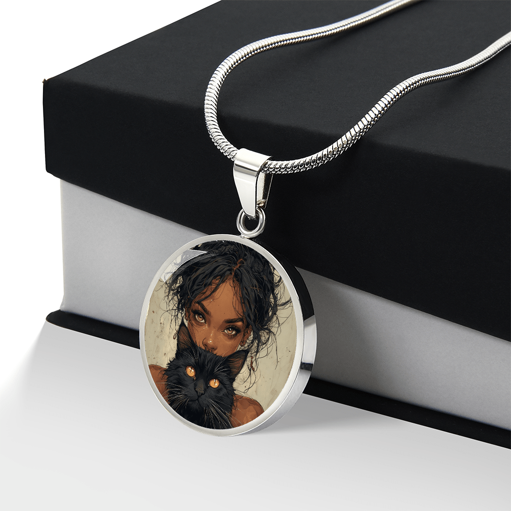 Beautiful Cat Lady Pendant Necklace