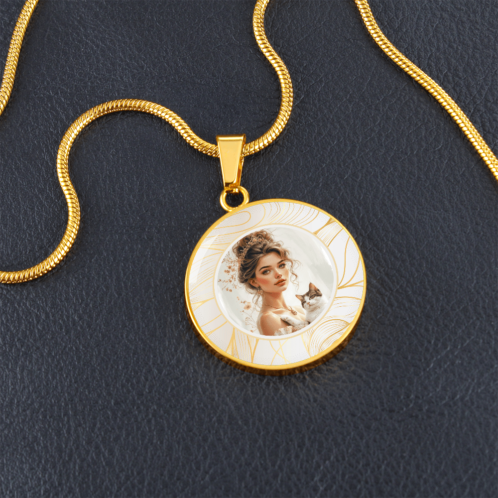 Beautiful Cat Lady Pendant Necklace