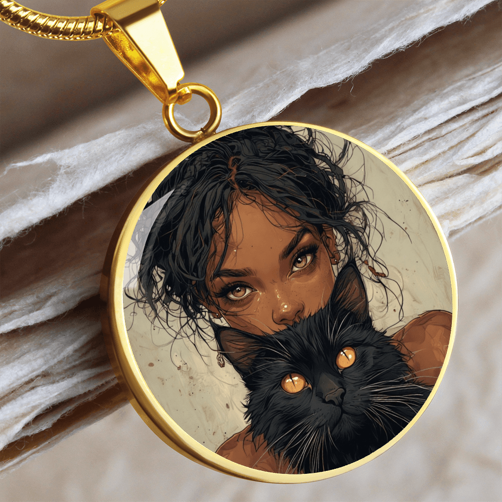Beautiful Cat Lady Pendant Necklace