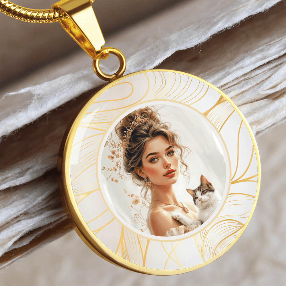 Beautiful Cat Lady Pendant Necklace