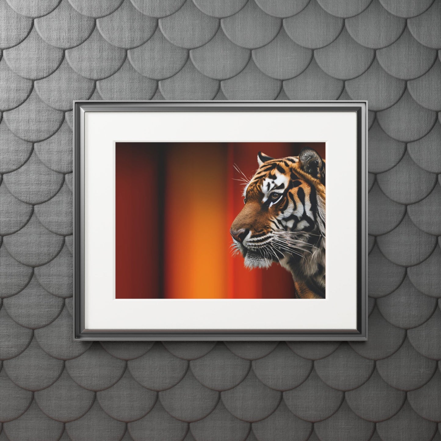 Beautiful Tiger Fine Art Print with Passepartout Frame