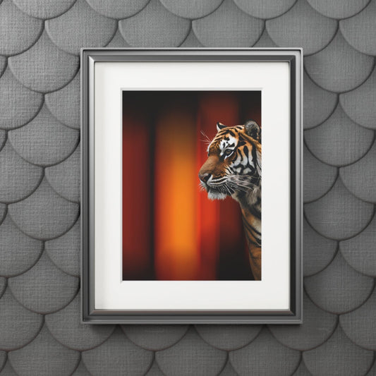 Beautiful Tiger Fine Art Print with Passepartout Frame