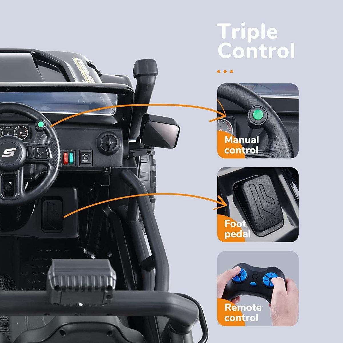 Black Kids Electric Ride On Car with Remote Control - Fun and Exciting Toy for 12V Adventures