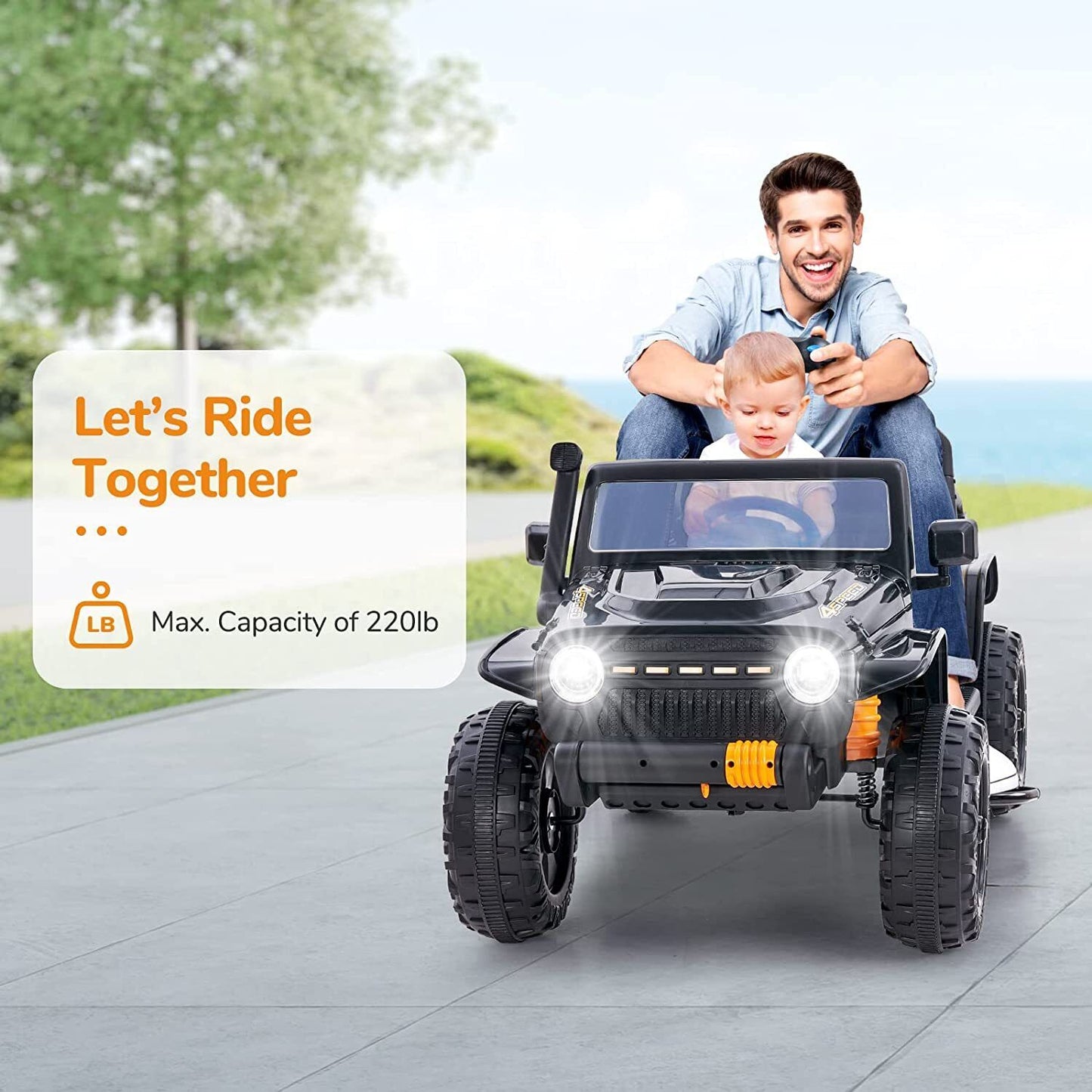 Black Kids Electric Ride On Car with Remote Control - Fun and Exciting Toy for 12V Adventures