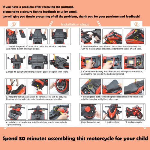 Bluetooth Music Ride-On Motorcycle for Kids - 12V Power Wheels