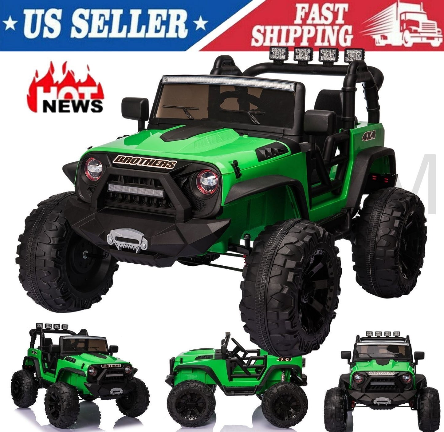 Bluetooth Remote Control Kids Ride On Jeep with 24V Battery and USB Connectivity - Perfect Gift for Young Adventurers