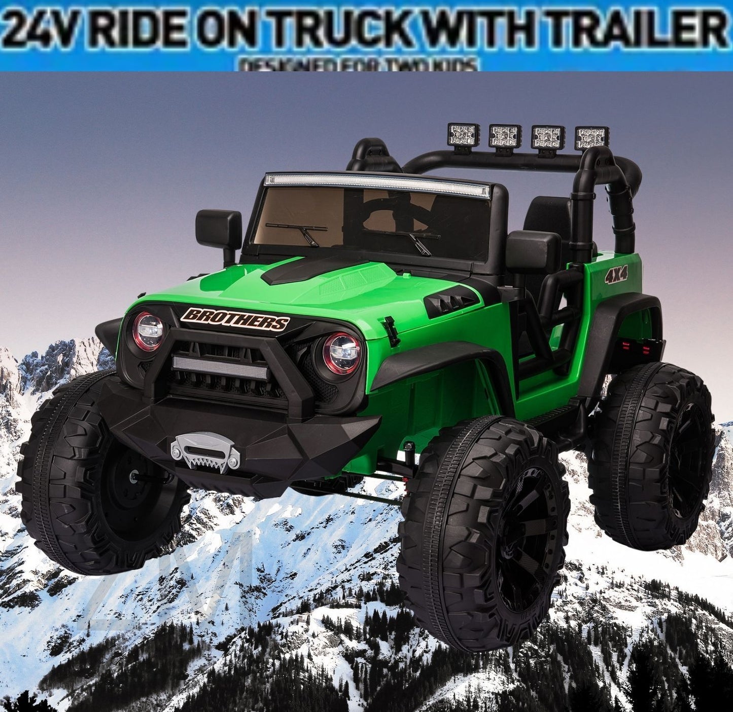 Bluetooth Remote Control 24V Electric Kids Ride On Jeep with USB - Made in the USA