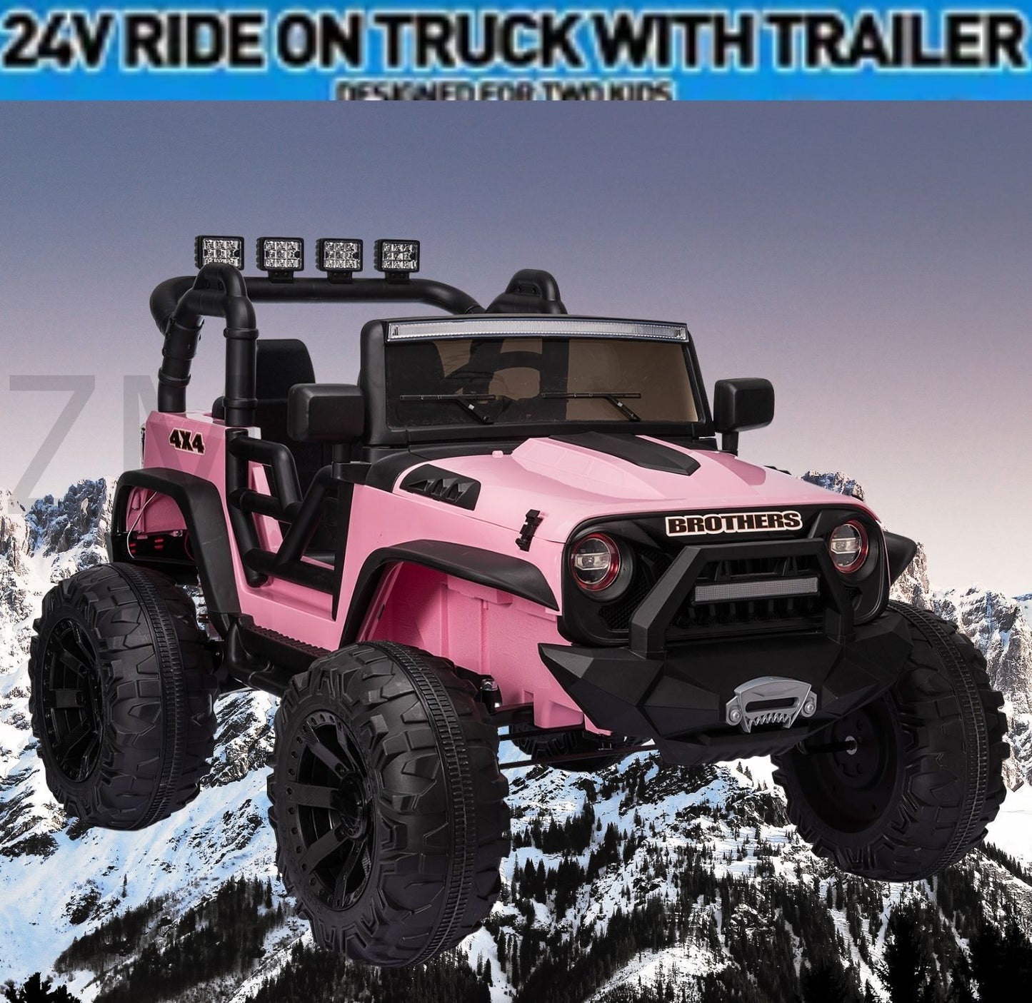 Bluetooth Remote Control 24V Electric Kids Ride On Jeep with USB - Made in the USA