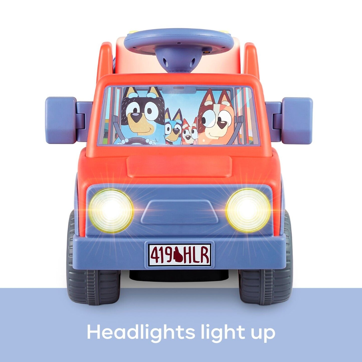 Bluey 6V Ride On Car for Kids with Interactive Sound & Music
