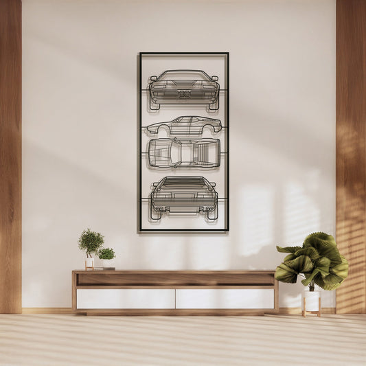 1978 M1 (E26) Quad Profile Metal Frame Silhouette - MT1427