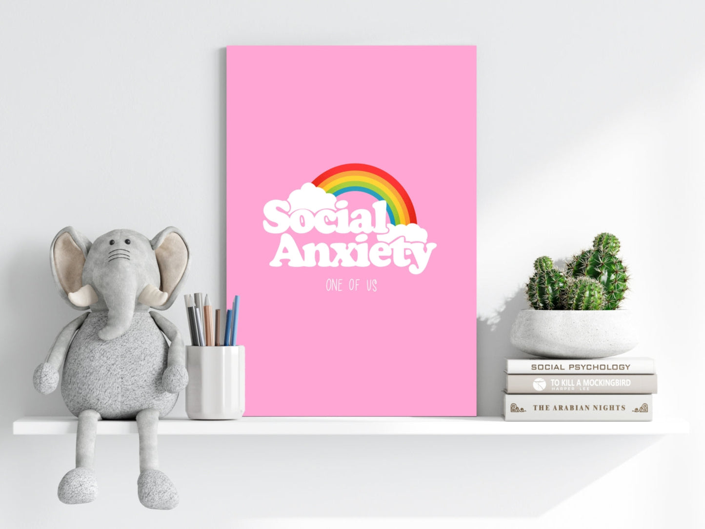 Social Anxiety Aluminum Print