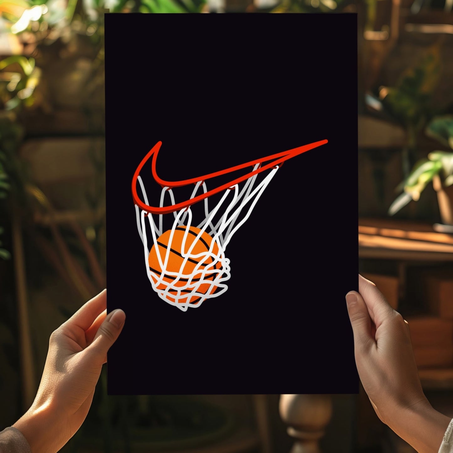 Basketball Aluminum Print Wall Art 16x11 Inches
