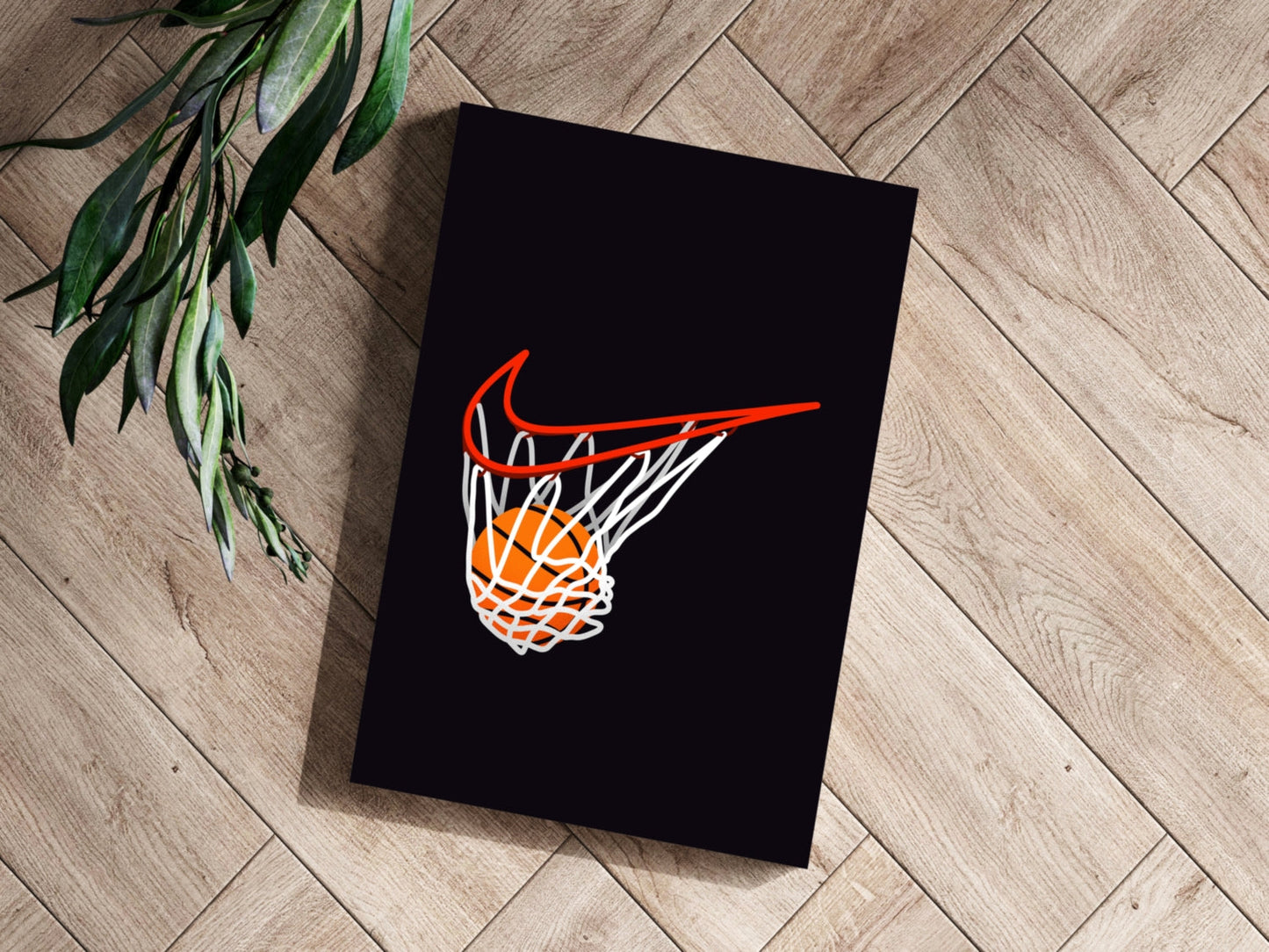 Basketball Aluminum Print Wall Art 16x11 Inches