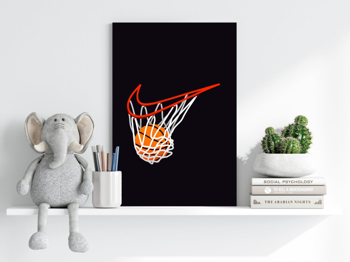 Basketball Aluminum Print Wall Art 16x11 Inches