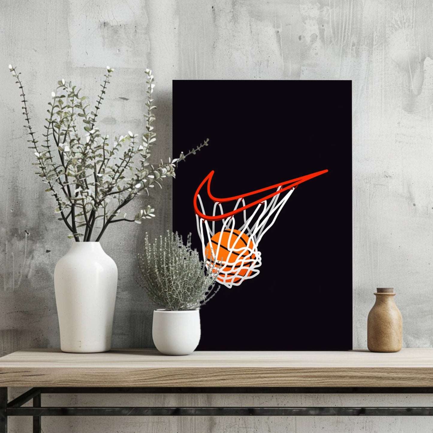 Basketball Aluminum Print Wall Art 16x11 Inches